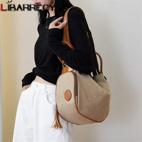 2021 New Multifunctional Womens Backpack High Quality Canvas Women Shoulder Bags Panelled Designer Ladies Travel Backpack Sac