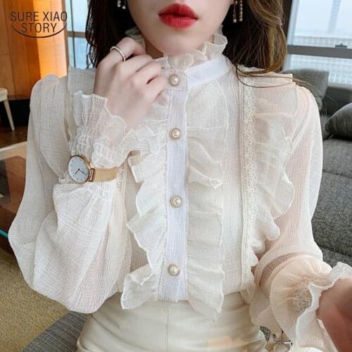 Autumn New Silk Shirts Satin Printed Lapel Singel Breasted Long Sleeve Silk Womens Blouse Fashion Women Tops and Blouses 11400
