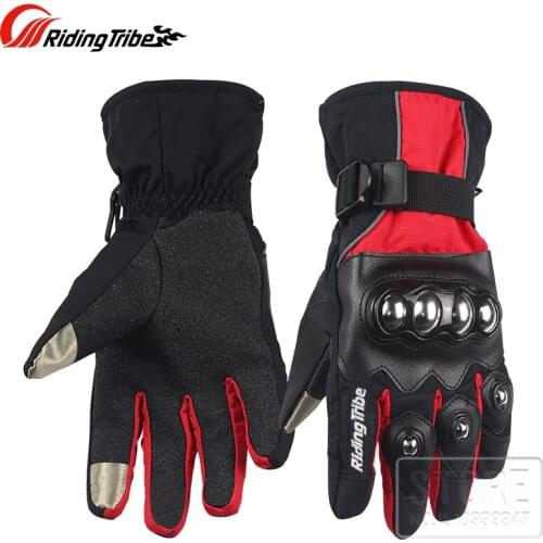 Motorcycle Sport Winter Gloves men motorbike Racing Touch screen stainless steel Waterproof Gloves riding Motocross luva