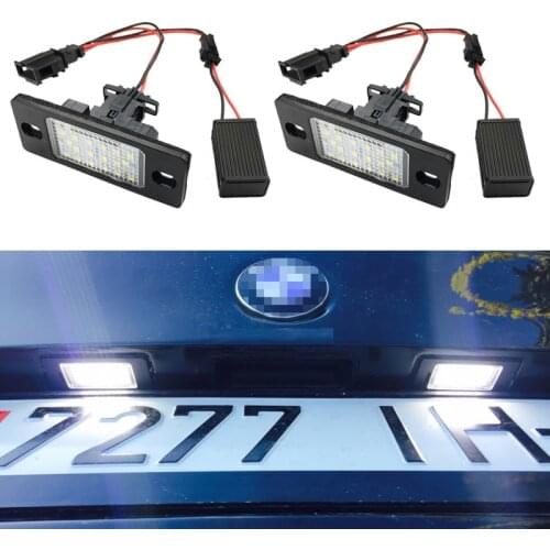 2pcs led License Plate Light Canbus No Error Number Lamp For VW Touareg Tiguan Golf 5 Passat B5.5 Porsche Cayenne 2002-2010