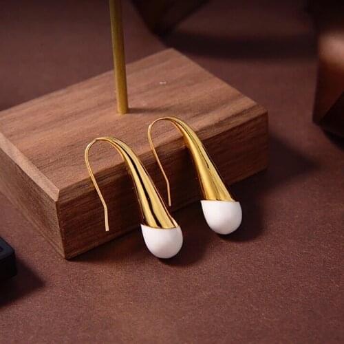 Hot Brands Yellow Gold Color Fashion Jewelery Woman Big Circle Earrings Geisha Dream Party High Quality Gold Color Drop Jewelry