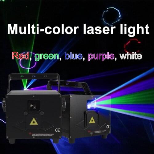 Projector Laser Light Disco Light Stage Light Music Light 3W RGB Animation Laser Light for DJ Party Disco Ball control by DMX