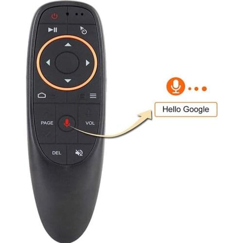 2.4G Voice Air Fly Mouse, Strqua G10 6 Axis Gyroscope IR Learning Air Remote Mouse for Android TV Box X88 Mini M8s A95x