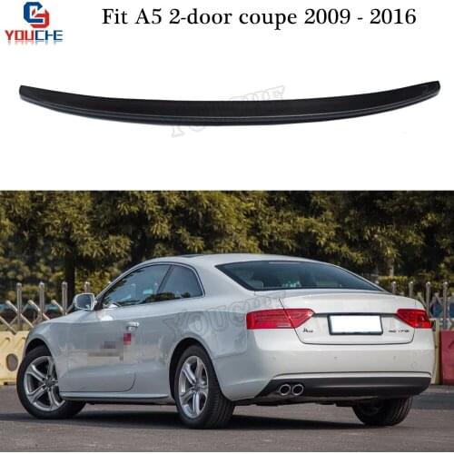 S5 Style Carbon Fiber Rear Spoiler Trunk Wing for Audi A5 2009 - 2016 2-door Coupe Trunk Boot Lid Tail Spoiler