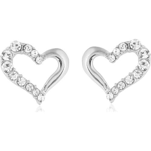 2019 new high quality jewelry, 100% S925 sterling Silver color heart-shaped earring, Silver color Ms earring