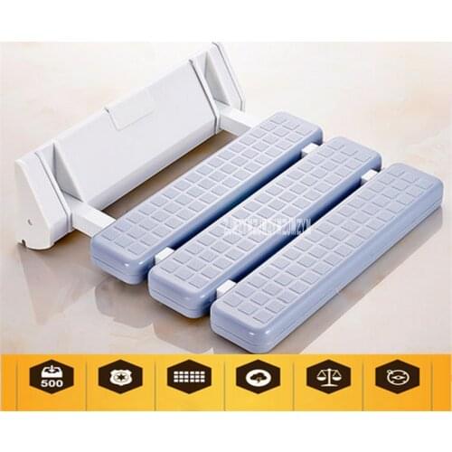 Wall Mounted Shower Seat High-quality Aluminum Alloy Non-slip Bathroom Bath Shower Folding Seat Shower Wall Chair Bathroom Stool