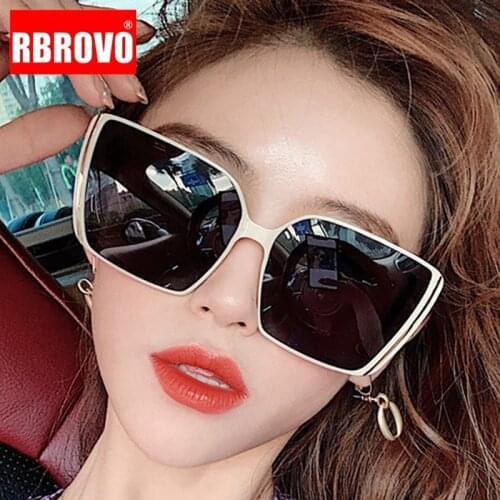 RBROVO Oversized Square Sunglasses Women Retro Luxury Sunglasses Women Brand Designer Glasses for Women Oculos De Sol Feminino