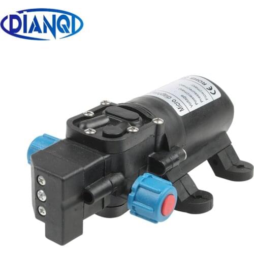 DC12V 60W Micro Electric Diaphragm Water Pump Automatic Switch High Pressure Car Washing Spray Water Pump 3-5L/min