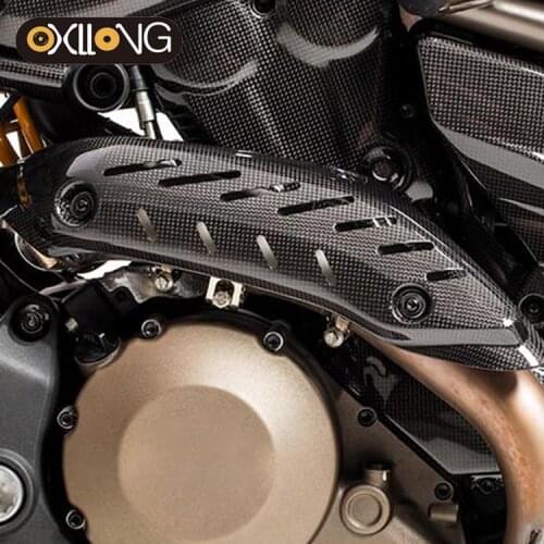 Motorcycle Exhaust Muffler Carbon Fiber Protector Heat Shield Cover Guard Anti-scalding Cover For Ducati Monster 821 1200MONSTER