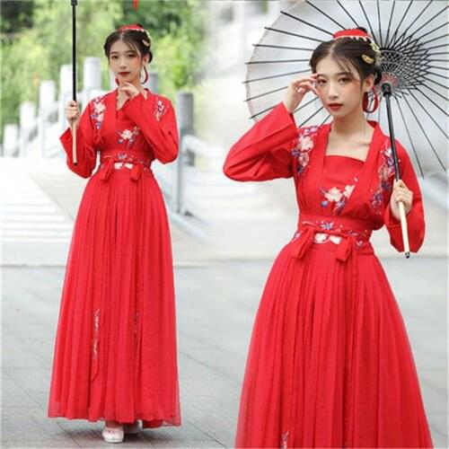 Women Hanfu Ancient Chinese Traditional Costume Elegant Han Dynasty Ancient Princess Fairy Folk Dance Performance Clothes