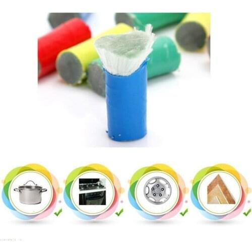 2pcs/set Cleaning Brush Stainless Steel Brush Magic Stick Metal Rust Remover Cleaning Stick Wash Brush Pot Kitchen Cooking Tools