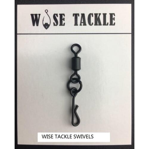 20PCS X Wise Tackle Kwik Change Flexi Ring Swivel in Anti Glare Colour- Size 4 ( UK size 8 ) -Swivels for Carp fishing