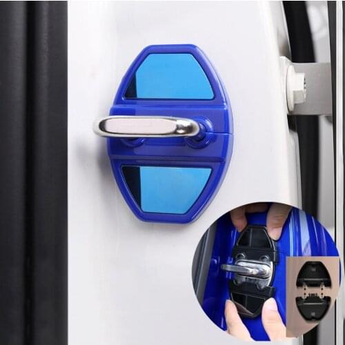 4Pcs Car Door Lock Cover, for Volkswagen Bora Passat Magotan Sagitar Tiguan Golf LaVida Lingdu Car Door Lock Cover