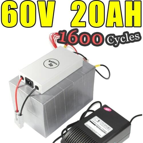 60v 20ah lifepo4 battery for electric bicycle battery pack scooter ebike 1000w