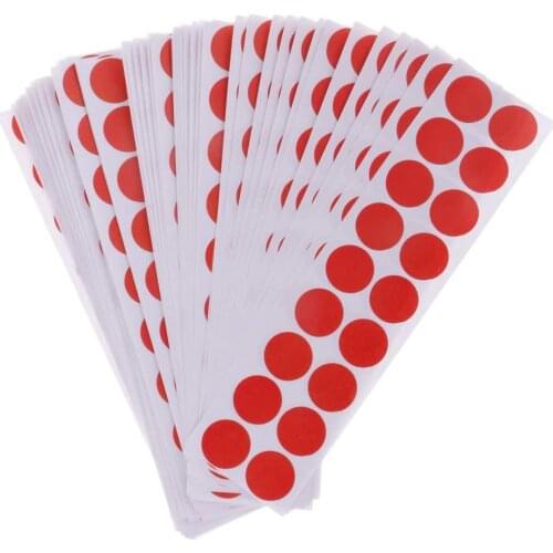 900pcs(50 Sheets) Target Sticker Adhesive Round Pasters Paper Sticker Red