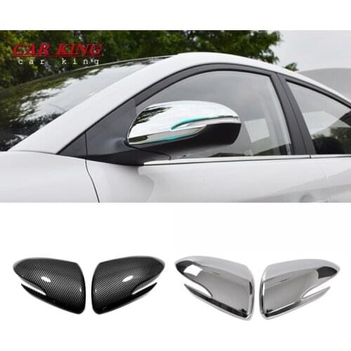For Hyundai Elantra I30 Accent 2016 -2019 car accessories side door rearview turning mirror decor Sticker Cover Chrome/Carbon