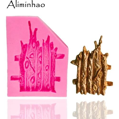 B1375 Wooden Branch shape mould DIY Silicone Mold Sugarcraft dessert Candy Chocolate Fondant Cake Decorating Tools