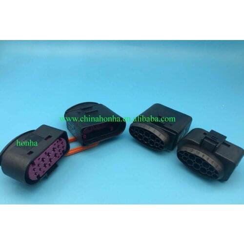 Free shipping 2sets 1.5mm 3.5mm 14pin auto xenon headlights plug lamp-socket male female connector 1J0 973 837 1J0 973 737