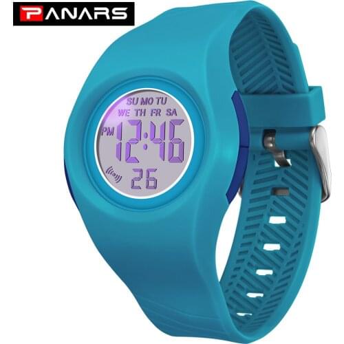 SYNOKE Childrens Watches 50M Waterproof Wrist Watch Digital LED Display Shock Resistant Clock Wrist Watches For Kids 2019