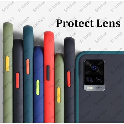 Skinlee For VIVO V21E Case Translucent Skin Matte Hard Case Shockproof Cover For vivo V21 Cover