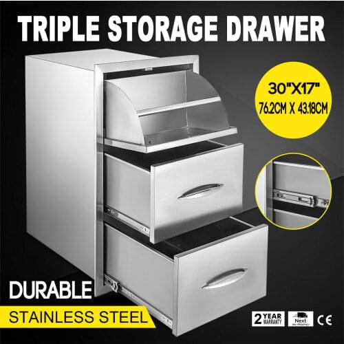 Stainless Steel Paper Towel Holder Outdoor BBQ Island Kitchen Storage Drawer