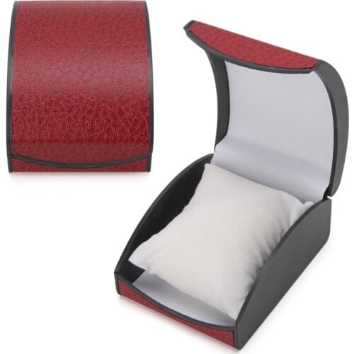 E15E Luxury Wristwatch Box Display Case Gift For Jewelry Bracelet Faux Leather Holder