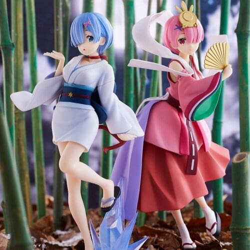 Re Zero Figure Kaguya Hime Ram Yuki-Onna Rem Anime Figure Girl Sexy PVC Action Figure Anime Kawaii Toy Office/Car Decoration