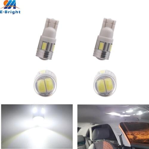 24V DC 4pcs W5W 194 T10 5630 10 SMD LED Lens Bulb Car Truck Door Dome Clearance Side Marker Signal License Plate Lights White