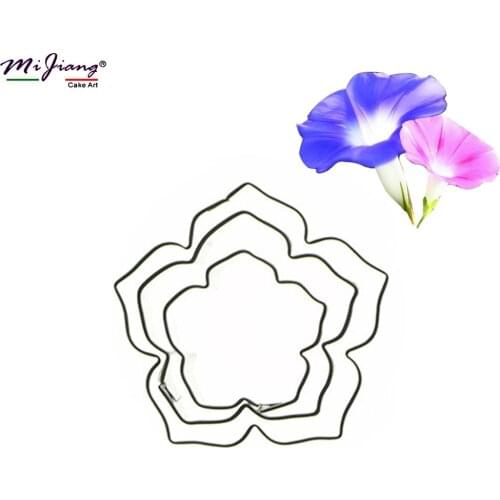 Stainless Steel Cake Decorating Tools for Baking Morning Glory Flowers Petals Fondant Cookie Cutter Kitchen Accessories SA352