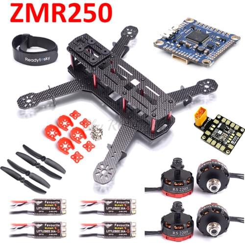 ZMR250 250 Carbon Fiber F3 Acro Flight Controller RS2205 2300KV Motor 12A / 20A BLHeli-s / LittleBee 30A ESC for QAV250 RC Plane