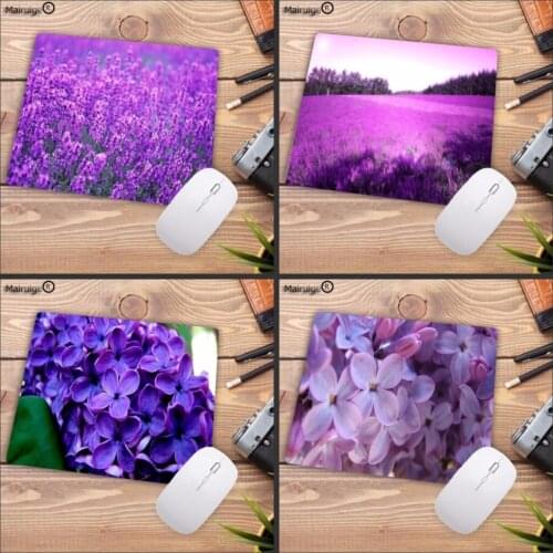 Mairuige Lavender colored Flowers Rectangle 18x22cm 20x25cm Mouse Pad Mousepad Computer PC Laptop Comfort Gaming Mouse Pad