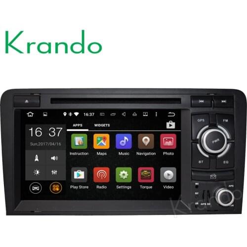 Krando Android 8.1 2G RAM car radio for Audi A3 S3 2003-2011 navigation system gps dvd player WIFI 3G BT Steering wheel control
