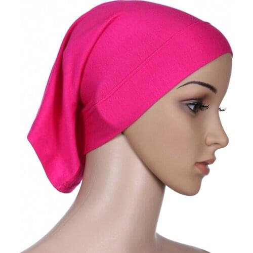 Muslim Scarf Inner Hijab Cap Islamic Head Wear Hat Headband Turban Head Scarf Headwrap Women Muslim Hijab hairband