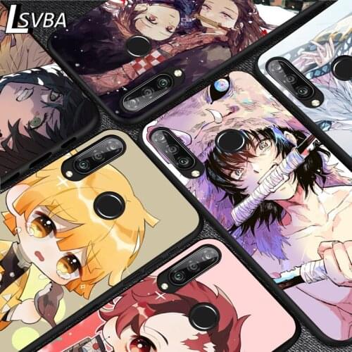 Anime Demon Slayer For Huawei Y5 6 7 8 9 Y5P Y6S Y6P Y7P Y7A Y8P Y8S Y9A Y9S 2018 2019 2020 Pro Prime Black Soft Phone Case