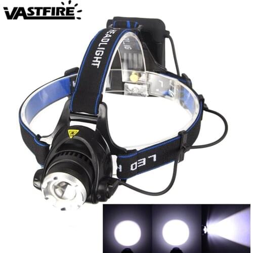 XM-L T6 5000LM LED Adjustable Zoomable Hunting Headlamp Torches Fishing Flashlight Camping Head Light Powered by AA Battery