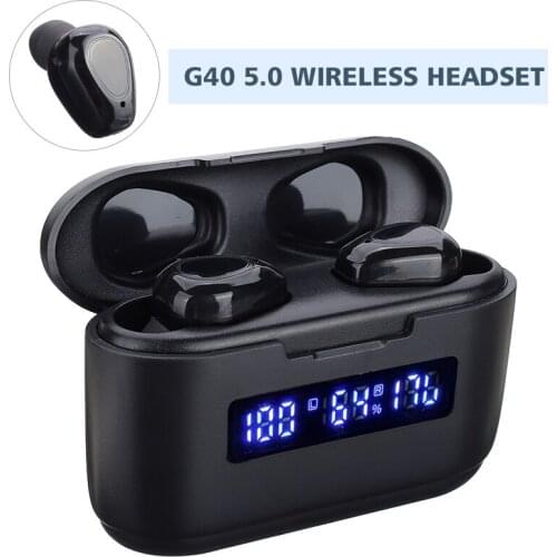 New Arrival LED Display Wireless bluetooth 5.1 Earphone Noise Reduction Waterproof Sport Earbuds With Charging Case