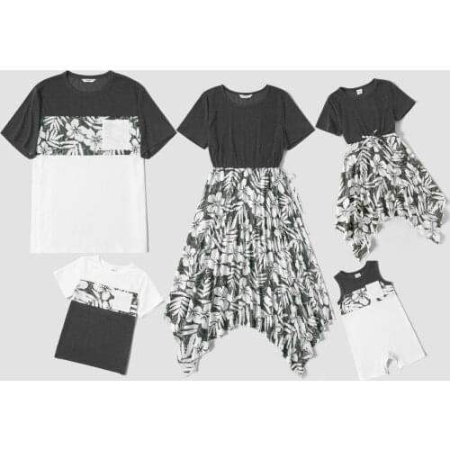 PatPat Mosaic Family Matching casual Floral Series suits