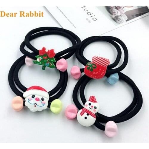 4pcs Bracelet headband fashion Cartoon animal Christmas gifts Lovely Santa Claus Christmas tree snowman Christmas boots Headwear