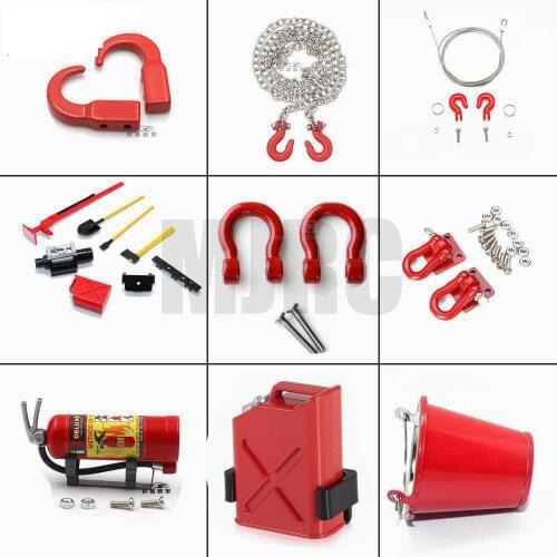 Rc Car Metal Tow Hook Chain Decoration For 1:10 Rc Rock Crawler Traxxas Trx-4 Axial Scx10 90046 Wraith D90 Tf2 Tamiya Cc01