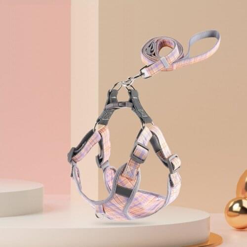 Dog Harness Leash Belt Adjustable Vest-Style Dog Outdoor Walking Medium Small Pet Soft Mesh Chest Belt Collar Cat Pet