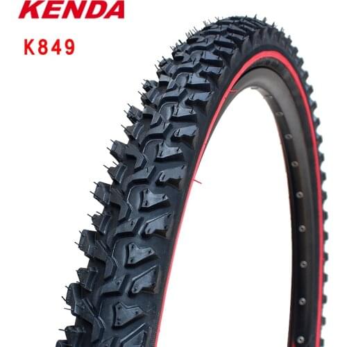 Kenda mountain bike tire k849 steel wire 24 26 inch 24 * 1.95 26 * 1.95 2.1 black tire red line cross thickened tire