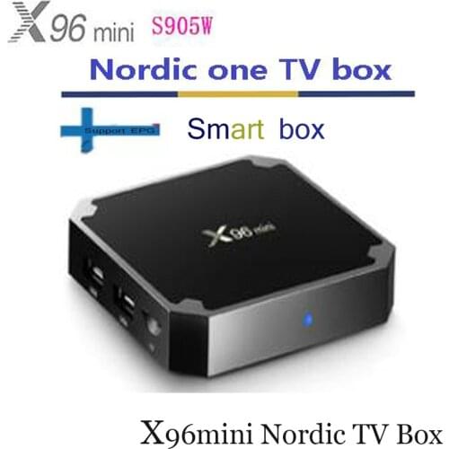 X96mini Nordic one box 12 manader Sweden Norway Denmark Finland Tv Box Amlogic S905X and nordic one smart tv box