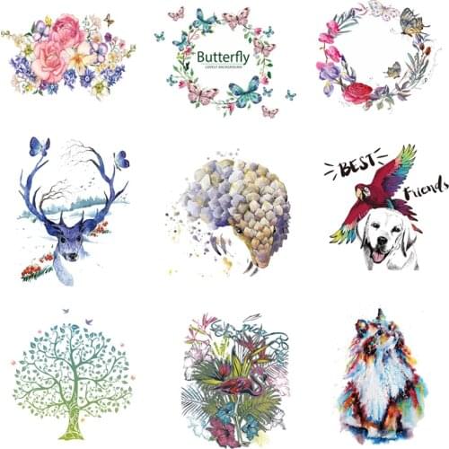 Iron-on Transfers for Clothing Patches for Clothes Stickers Diy Flower Applique Flex Fusible Transfer Vinyl Adhesive Stripe A