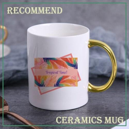 Tropical time Ceramic Mug Creative tazas Mugs With Handle Coffee Tea Milk Breakfast Cups drinkware Nice Gifts KTZW-061
