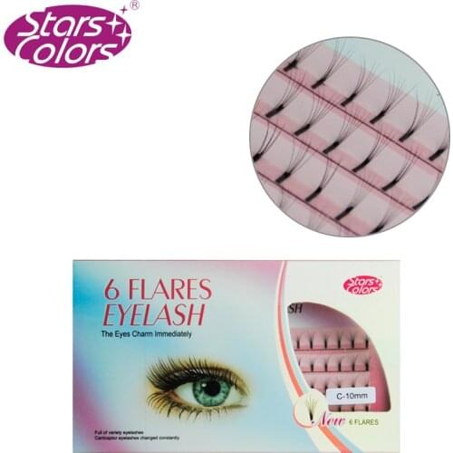 High Quality C Curl Individual False Eyelashes 4 stripsl Mink Natural Fake Eyelashes Extension