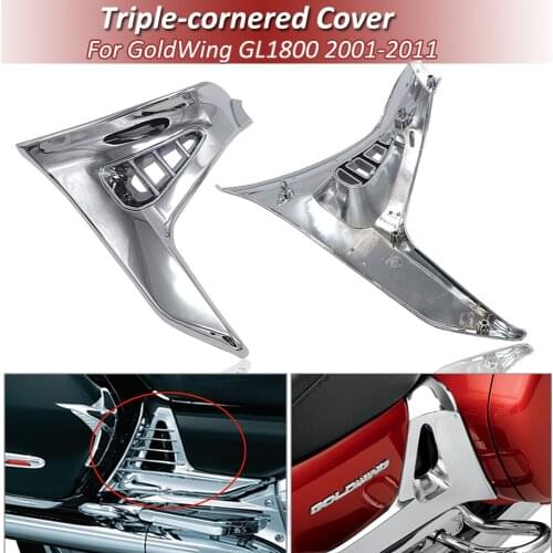 For Honda GoldWing GL1800 GL1800 Chrome Left Right Motorcycle Parts Modified Accessories Triangle Cover 2001-2011 02 03 04 05 06