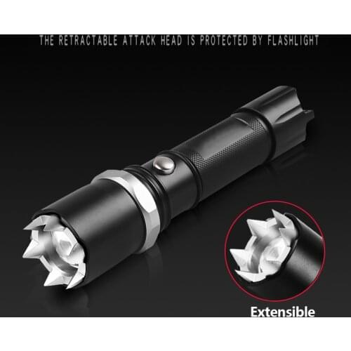 Defense Flashlight Stick Strong light flashlight rechargeable Mini multifunctional female wolf defense device to defend womens