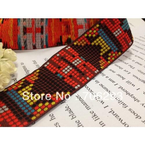 ZERZEEMOOY wholesale 1-1/2'' (40mmx10yards ) Woven Jacquard Ribbon Orange yellow black white Boys and girls lace