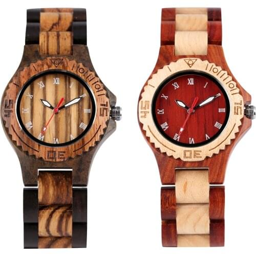 Women Quartz Watches Wooden Watch for Women Practical Dial with Luminous Pointers Wooden Wristwatch for Ladies Girlfriend