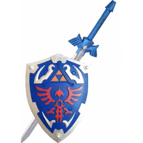 1:1 Anime Game peripheral Link Sky Shield And Sky Sword Cosplay Pu Props Weapon Halloween Knife Sword Weapon Stage Toys For Teen